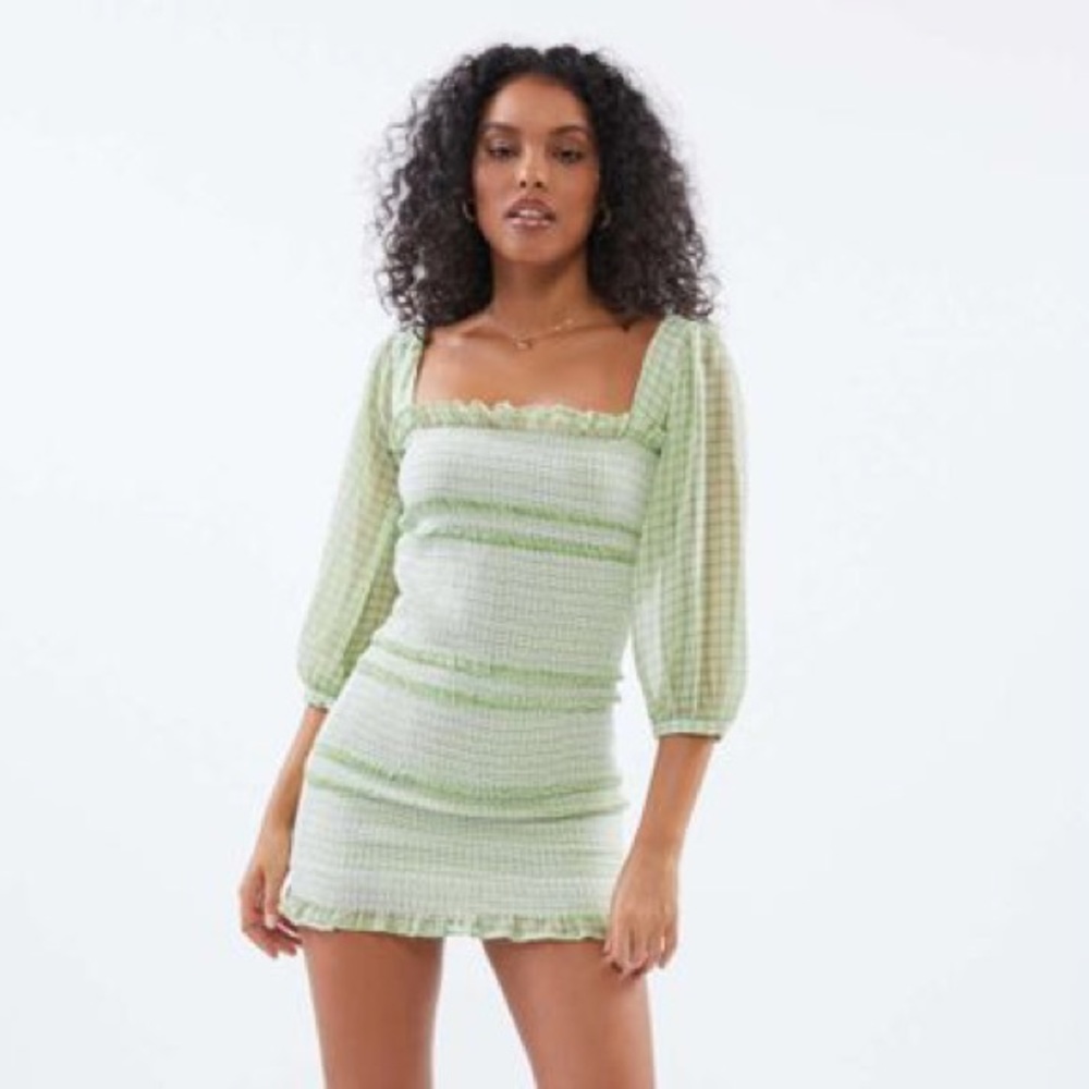 capulet green mini dress